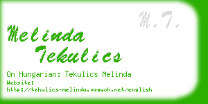 melinda tekulics business card